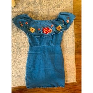 Cutest Jean off shoulder dress !!!